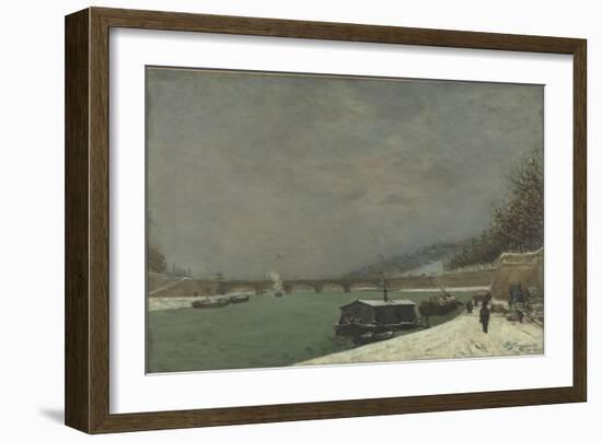 La Seine au pont d'Iéna. Temps de neige-Paul Gauguin-Framed Giclee Print