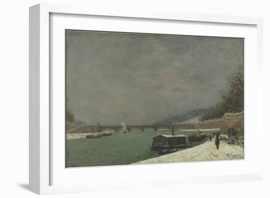 La Seine au pont d'Iéna. Temps de neige-Paul Gauguin-Framed Giclee Print