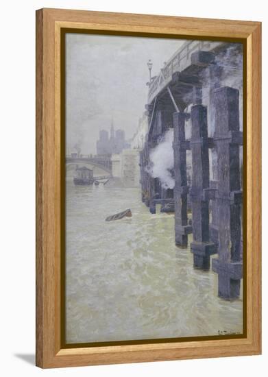 La Seine En Decembre, circa 1892-Fritz Thaulow-Framed Premier Image Canvas
