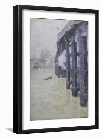 La Seine En Decembre, circa 1892-Fritz Thaulow-Framed Giclee Print