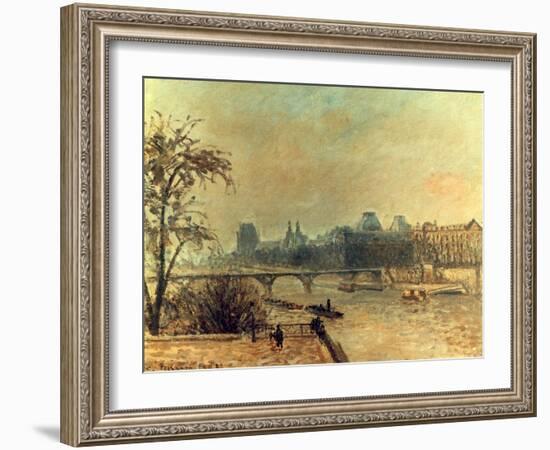 La Seine Et Le Louvre, Paris, 1903-Camille Pissarro-Framed Giclee Print