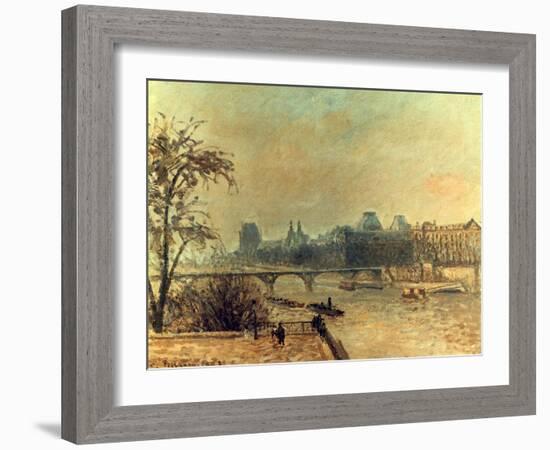 La Seine Et Le Louvre, Paris, 1903-Camille Pissarro-Framed Giclee Print