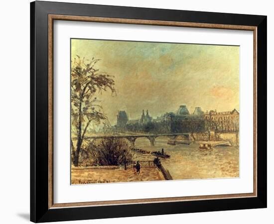 La Seine Et Le Louvre, Paris, 1903-Camille Pissarro-Framed Giclee Print