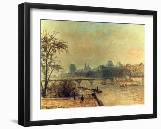 La Seine Et Le Louvre, Paris, 1903-Camille Pissarro-Framed Giclee Print