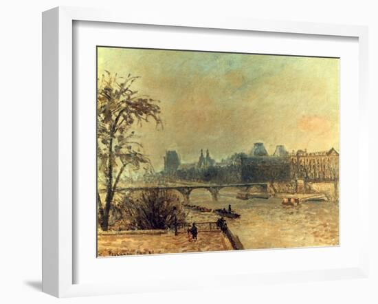 La Seine Et Le Louvre, Paris, 1903-Camille Pissarro-Framed Giclee Print