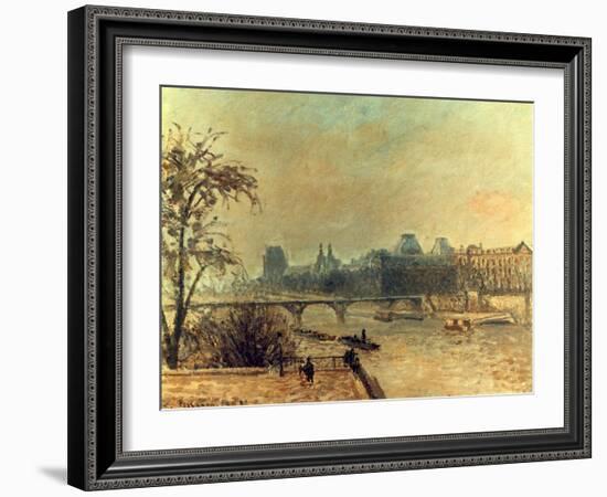 La Seine Et Le Louvre, Paris, 1903-Camille Pissarro-Framed Giclee Print