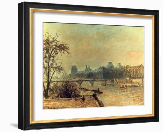 La Seine Et Le Louvre, Paris, 1903-Camille Pissarro-Framed Giclee Print
