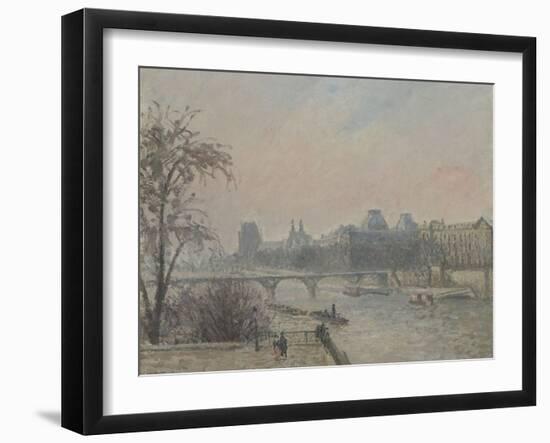 La Seine et le Louvre-Camille Pissarro-Framed Giclee Print