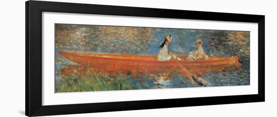 La Senna a Asniers (detail)-Pierre-Auguste Renoir-Framed Art Print