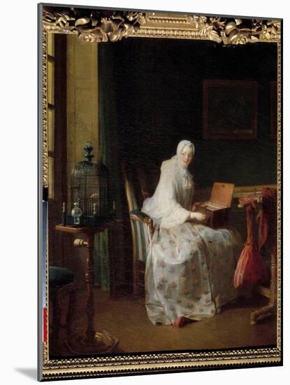 La Serinette Ou Dame Variant Ses Amusements Painting by Jean Baptiste Simeon Chardin (1699-1779) 18-Jean-Baptiste Simeon Chardin-Mounted Giclee Print