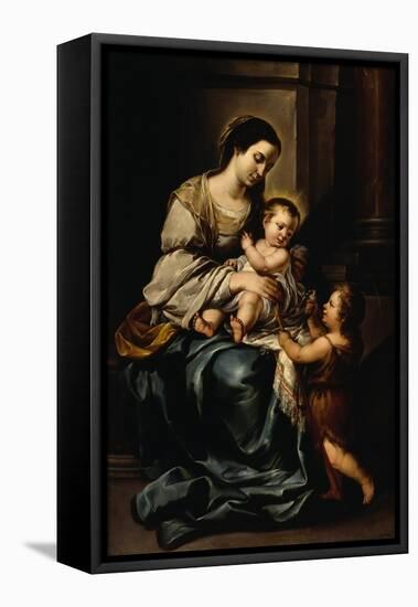 La Serrana Or, Madonna and Child with the Infant St. John-Bartolome Esteban Murillo-Framed Premier Image Canvas