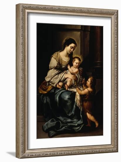 La Serrana Or, Madonna and Child with the Infant St. John-Bartolome Esteban Murillo-Framed Giclee Print