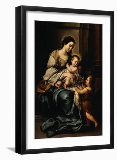 La Serrana Or, Madonna and Child with the Infant St. John-Bartolome Esteban Murillo-Framed Giclee Print