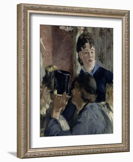 La serveuse de bocks-Edouard Manet-Framed Giclee Print