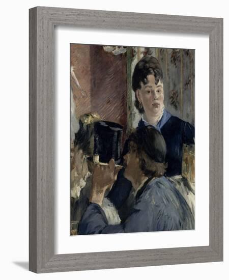 La serveuse de bocks-Edouard Manet-Framed Giclee Print