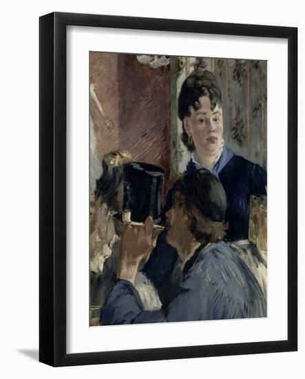 La serveuse de bocks-Edouard Manet-Framed Giclee Print