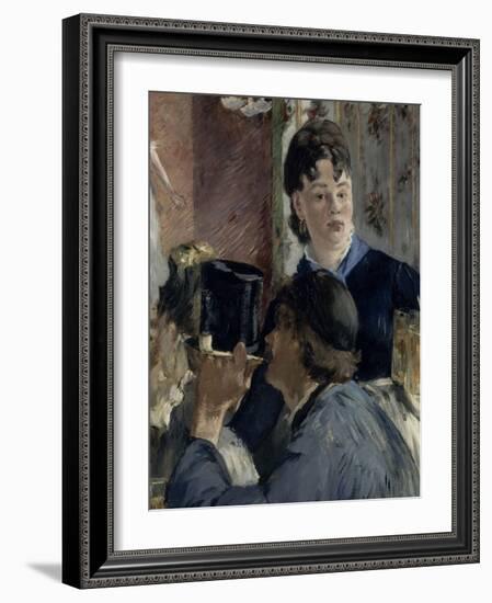 La serveuse de bocks-Edouard Manet-Framed Giclee Print