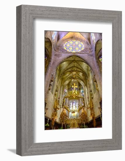 La Seu, the Cathedral of Santa Maria of Palma, Majorca, Balearic Islands, Spain, Europe-Carlo Morucchio-Framed Premium Photographic Print