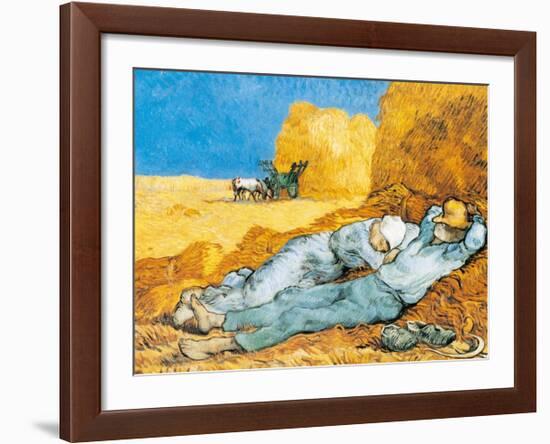 La Siesta-Vincent van Gogh-Framed Art Print