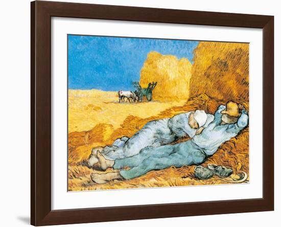 La Siesta-Vincent van Gogh-Framed Art Print