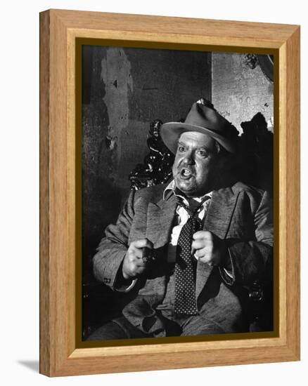 La Soif du Mal TOUCH OF EVIL by OrsonWelles with Orson Welles, 1958 (b/w photo)-null-Framed Stretched Canvas