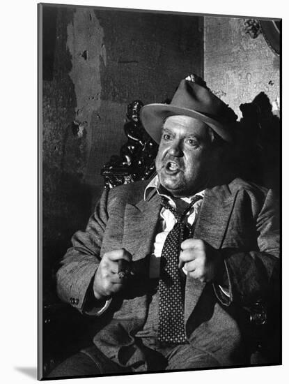 La Soif du Mal TOUCH OF EVIL by OrsonWelles with Orson Welles, 1958 (b/w photo)-null-Mounted Photo