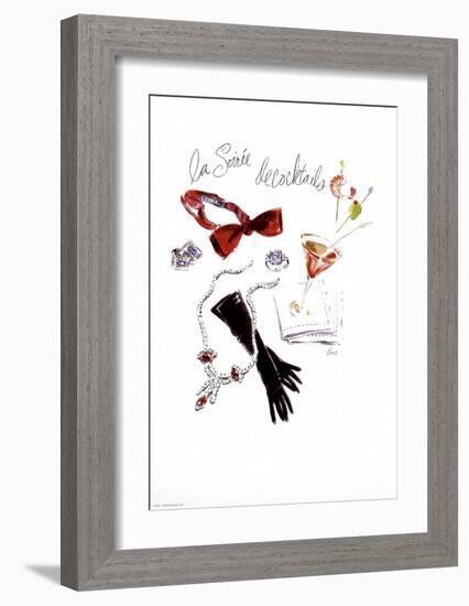 La Soiree de Cocktails-Tina-Framed Art Print