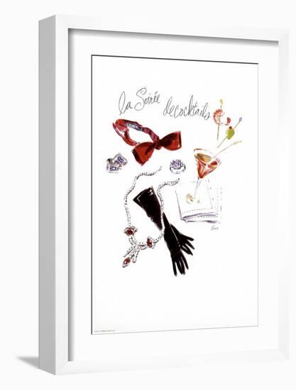 La Soiree de Cocktails-Tina-Framed Art Print