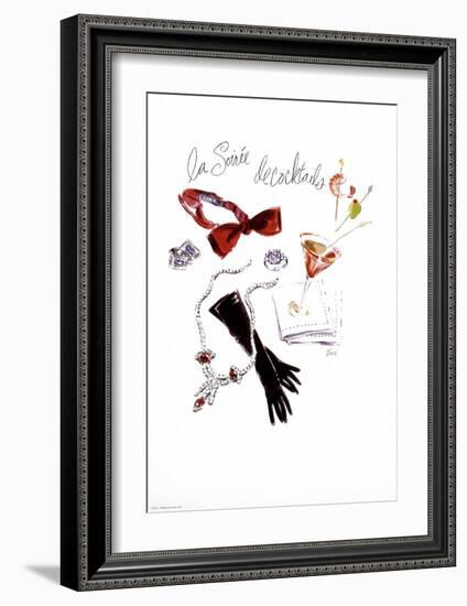 La Soiree de Cocktails-Tina-Framed Art Print