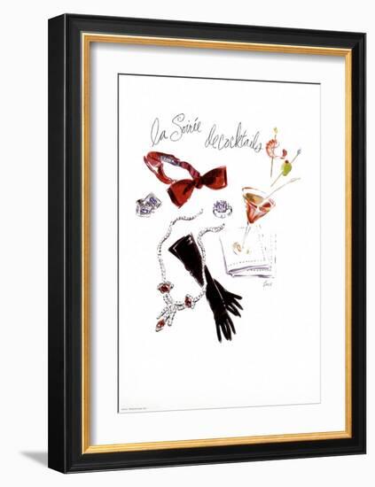 La Soiree de Cocktails-Tina-Framed Art Print