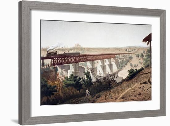 La Soledad Bridge (Veracruz), 1878, Mexico, 19th Century-null-Framed Giclee Print