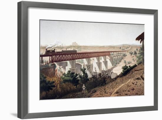 La Soledad Bridge (Veracruz), 1878, Mexico, 19th Century-null-Framed Giclee Print