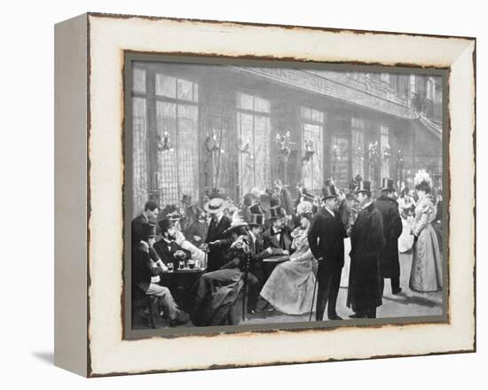 'La Sortie Des Theatres - L'Heure Du Chocolat', 1900-Unknown-Framed Premier Image Canvas