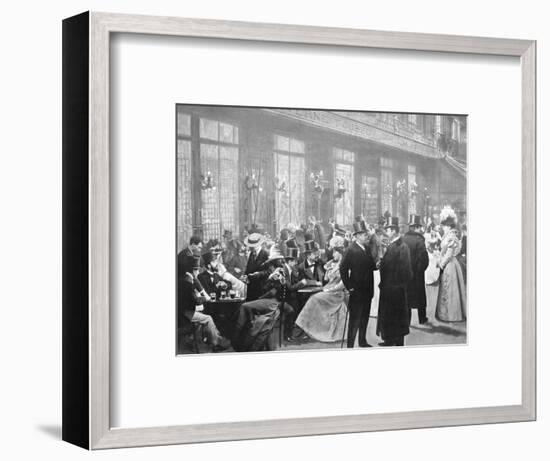 'La Sortie Des Theatres - L'Heure Du Chocolat', 1900-Unknown-Framed Photographic Print