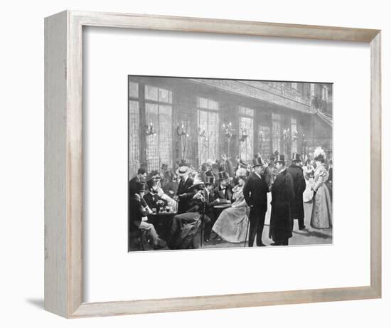 'La Sortie Des Theatres - L'Heure Du Chocolat', 1900-Unknown-Framed Photographic Print