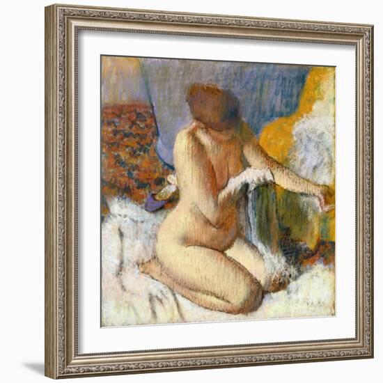 La Sortie Du Bain-Edgar Degas-Framed Giclee Print