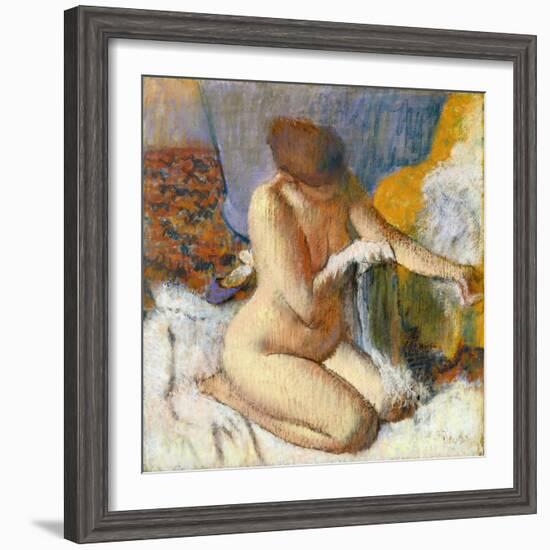 La Sortie Du Bain-Edgar Degas-Framed Giclee Print