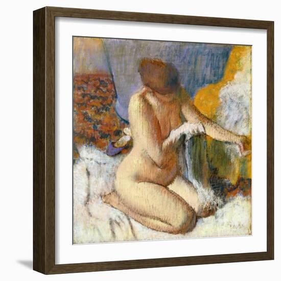 La Sortie Du Bain-Edgar Degas-Framed Giclee Print