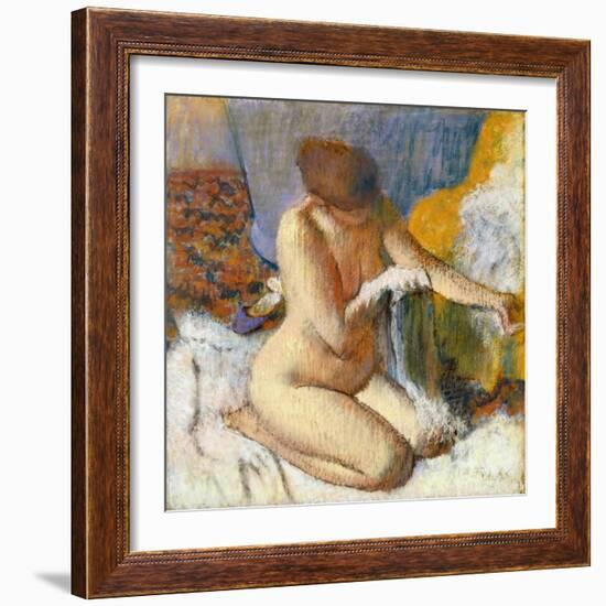 La Sortie Du Bain-Edgar Degas-Framed Giclee Print