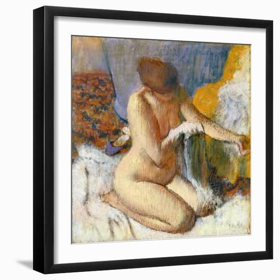 La Sortie Du Bain-Edgar Degas-Framed Giclee Print