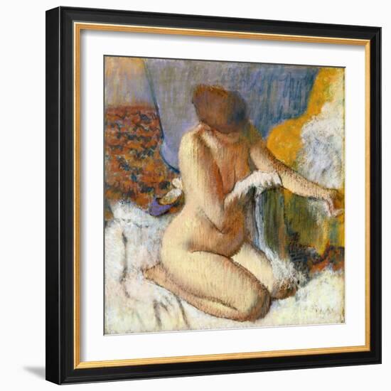 La Sortie Du Bain-Edgar Degas-Framed Giclee Print