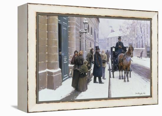 La Sortie du Bourgeois, 1889-Jean Béraud-Framed Premier Image Canvas