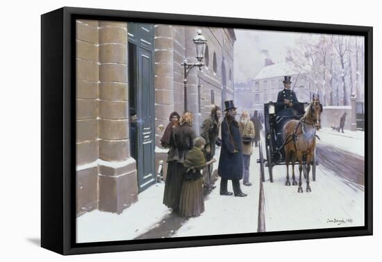 La Sortie du Bourgeois, 1889-Jean Béraud-Framed Premier Image Canvas