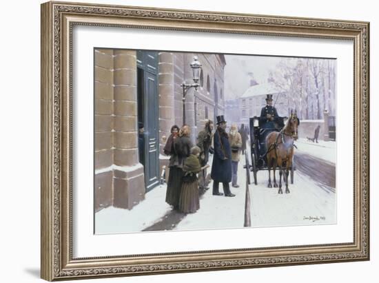 La Sortie du Bourgeois, 1889-Jean Béraud-Framed Giclee Print