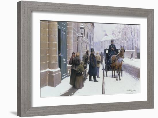 La Sortie du Bourgeois, 1889-Jean Béraud-Framed Giclee Print