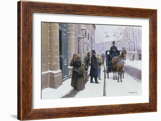 La Sortie du Bourgeois, 1889-Jean Béraud-Framed Giclee Print