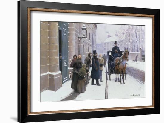 La Sortie du Bourgeois, 1889-Jean Béraud-Framed Giclee Print