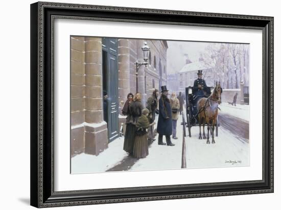 La Sortie du Bourgeois, 1889-Jean Béraud-Framed Giclee Print