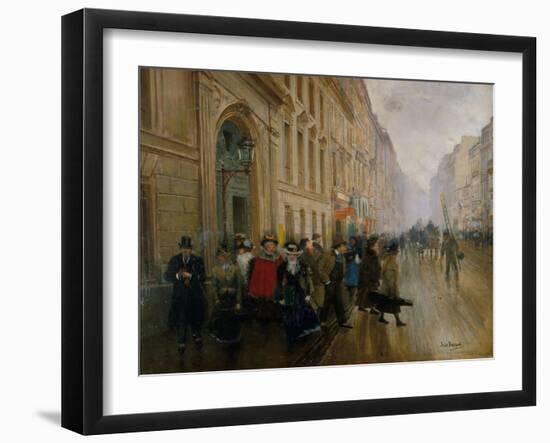 La sortie du Conservatoire, au faubourg Poissonnière-Jean Béraud-Framed Giclee Print