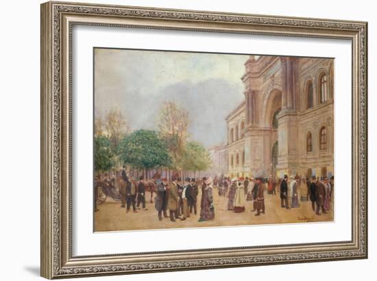 La Sortie du salon, au Palais de l'Industrie-Jean Béraud-Framed Giclee Print